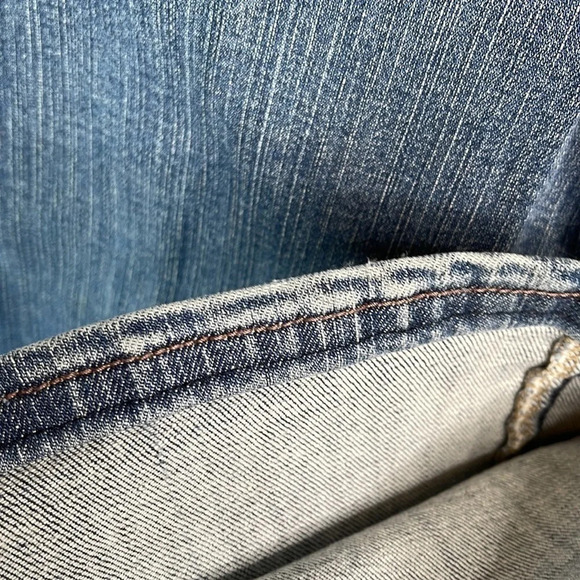 LEVIS 512 Perfectly Slimming Button Flap Bootcut Jeans Blue Light-wash Size 8 - Picture 11 of 12